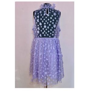 👠💋💄CURVES LILAC APPLIQUÉ DRESS…Sz 2 XL